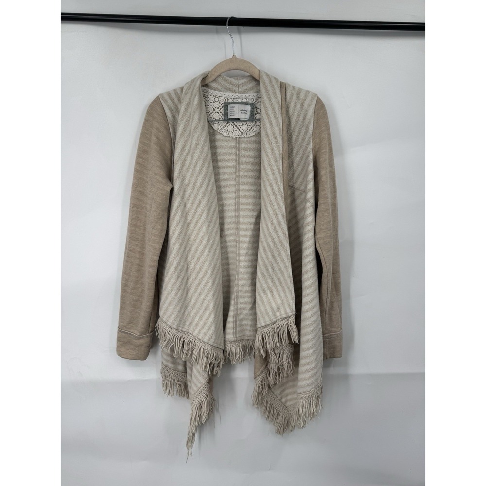 Saturday Sunday Anthropologie Fringe Western Cardigan Women‎ M Tan Granolagirl